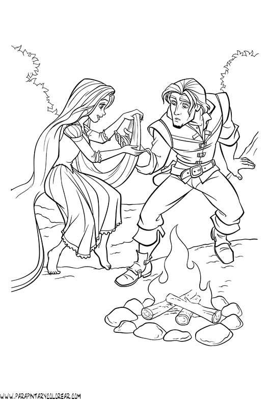 tangled coloring pages advanced - photo #40