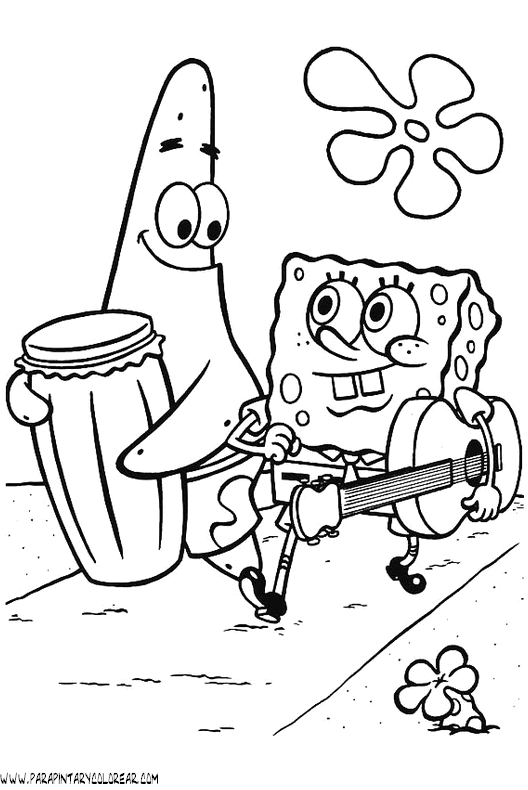 Dibujos Para Colorear Bob Esponja Sus Amigos Patricio Estrella