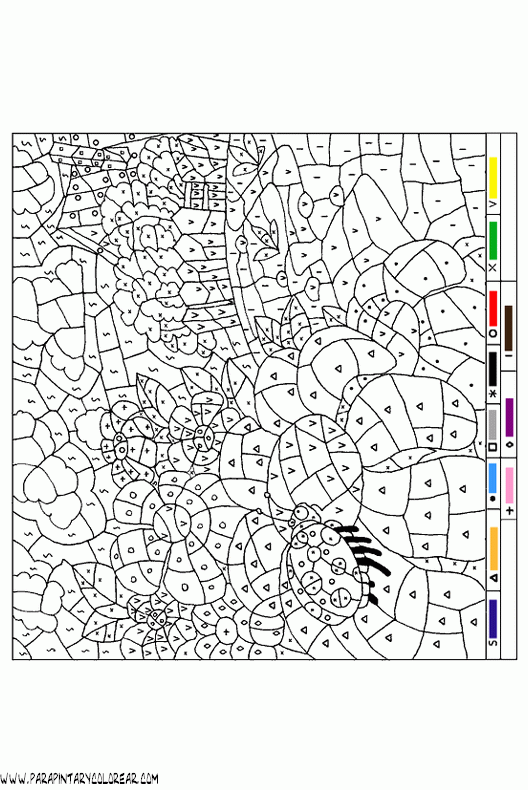 Dibujo de Colorear por números para colorear y pintar #23028