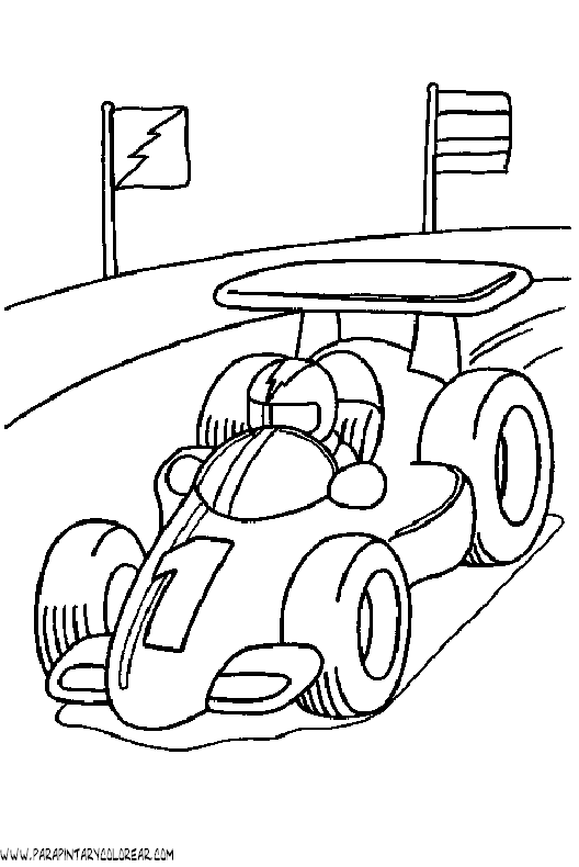 Dibujo De Coche De Carreras F1 Para Colorear 001